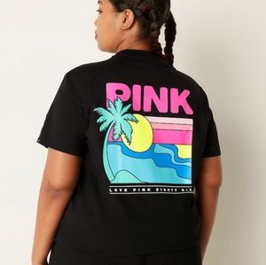 Victorias Secret Pink Tropical Shine T-Shirt. Brand New